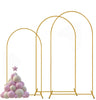 3Pack Metal Arch Backdrop Stand(7.2FT/6.6FT/6FT), Decorative Balloon Arch Stand, Easy Assembly Gold Wedding Arch, Stable Backdrop Arch Stand For Wedding Ceremony, Birthday Party