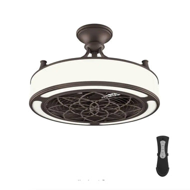 Home Decorators Collection Windara 22 in. LED Indoor/Covered Outdoor Bronze Ceiling Fan with Light Kit and Remote Control