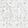 RoomMates Peel and Stick Tile Backsplash White Tin