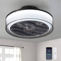 Antoine HD-FSD - 68 16 in. Modern Dimmable Integrated LED Indoor Smoky Gray Smart Enclosed Ceiling Fan with Remote