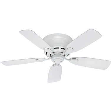 Hunter Low Profile IV 42" Ceiling Fan - White - White Blades